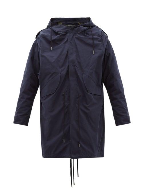 Matchesfashion.com Y/project - Hooded Cotton Parka - Mens - Navy