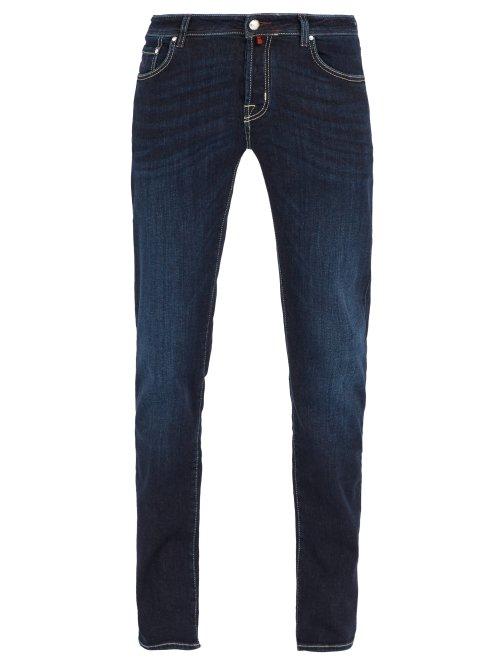 Matchesfashion.com Jacob Cohn - Mid Rise Slim Fit Jeans - Mens - Blue