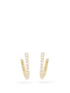 Matchesfashion.com Jade Trau - Catherine Diamond & 18kt Gold Hoop Earrings - Womens - Yellow Gold