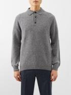 Sunspel - Wool Polo Sweater - Mens - Grey