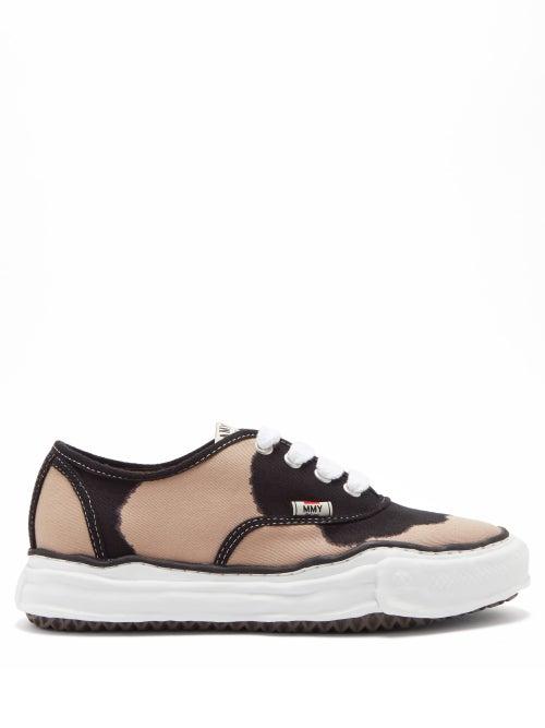 Matchesfashion.com Mihara Yasuhiro - Cow-print Cotton-canvas Trainers - Mens - Multi
