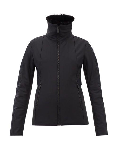 Fusalp - Angela Faux-fur Collar Softshell Ski Jacket - Womens - Black