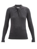 Erdem - Rae Twist-neck Sweater - Womens - Grey