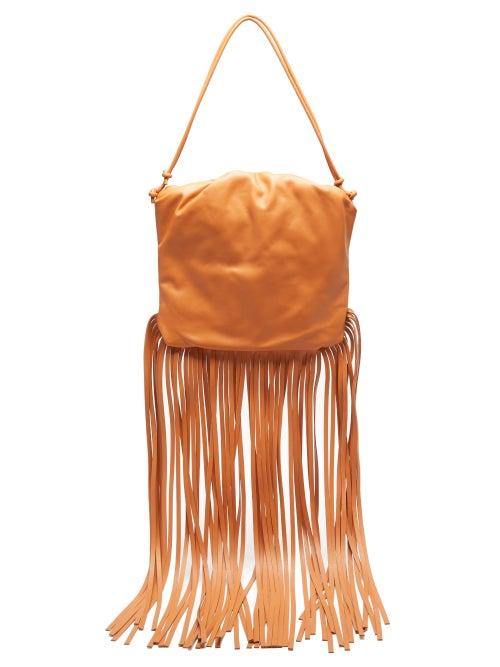 Matchesfashion.com Bottega Veneta - The Fringe Leather Shoulder Bag - Womens - Tan