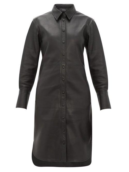 Matchesfashion.com Joseph - Brann Leather Shirtdress - Womens - Black