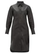 Matchesfashion.com Joseph - Brann Leather Shirtdress - Womens - Black