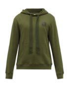 Mens Rtw Loewe - Anagram-embroidered Cotton Hooded Sweatshirt - Mens - Green