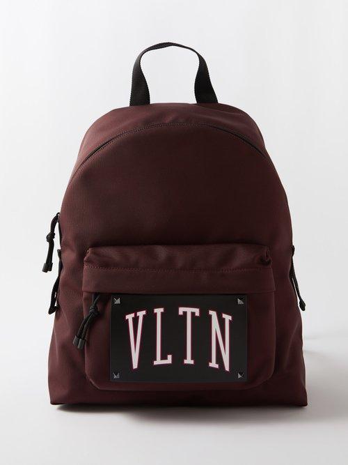 Valentino Garavani - College Nylon-canvas Backpack - Mens - Dark Red