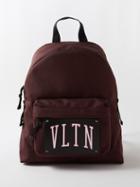 Valentino Garavani - College Nylon-canvas Backpack - Mens - Dark Red