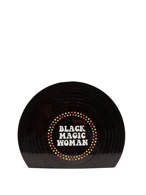Matchesfashion.com Sarah's Bag - Black Magic Woman Perspex Clutch - Womens - Black