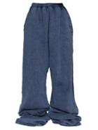 Balenciaga - Wide-leg Fleece-jersey Track Pants - Womens - Black