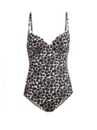 Matchesfashion.com Max Mara Beachwear - Bertone Swimsuit - Womens - Black Print
