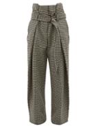 Matchesfashion.com Hillier Bartley - Tailored Houndstooth Wool Trousers - Womens - Black Cream