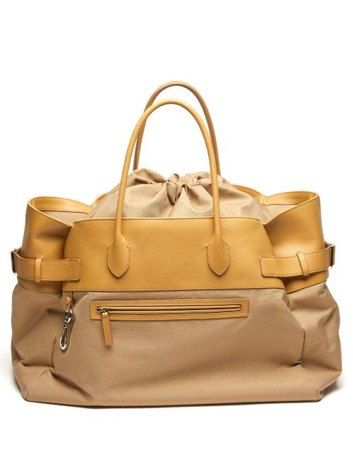 The Row - Margaux Leather-trim Nylon Shoulder Bag - Womens - Beige