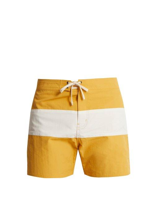 Matchesfashion.com Saturdays Nyc - Grant Colour Block Swim Shorts - Mens - Yellow