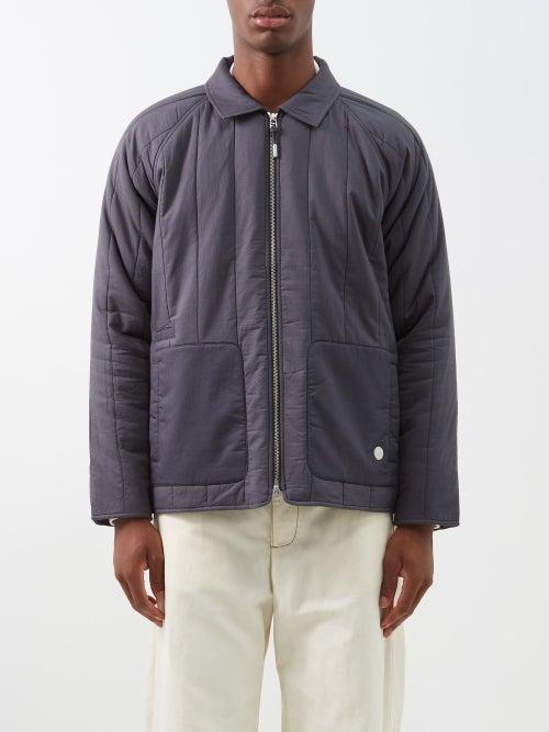 Folk - Patch-pocket Padded-cotton Jacket - Mens - Navy