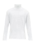 Matchesfashion.com Altea - Roll Neck Long Sleeved Cotton T Shirt - Mens - White