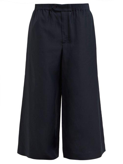 Matchesfashion.com Raey - Wide Leg Trousers - Womens - Dark Navy