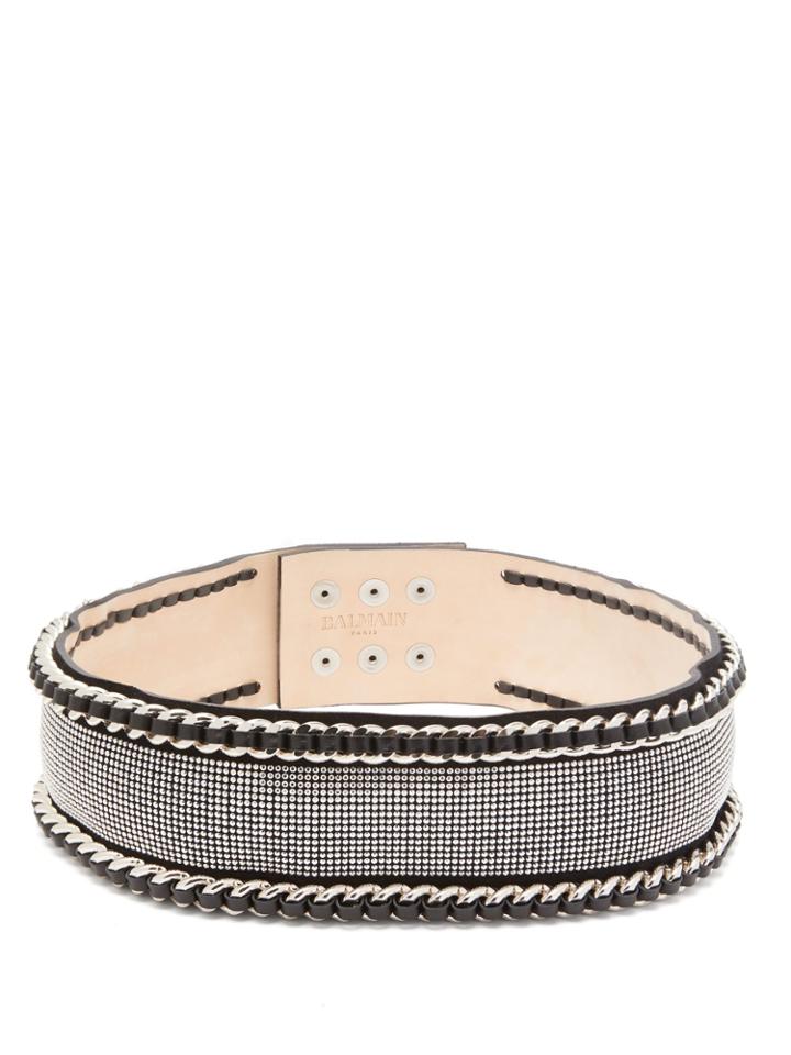 Balmain Chain And Strass-embellished Waist Belt