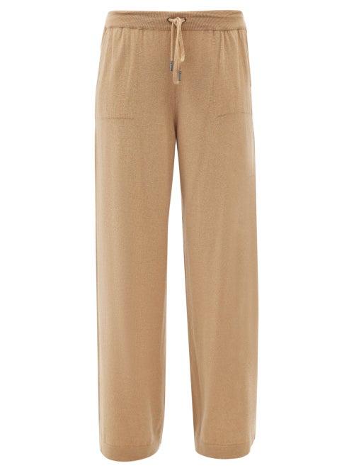 Johnstons Of Elgin - Wide-leg Merino-wool Trousers - Womens - Camel