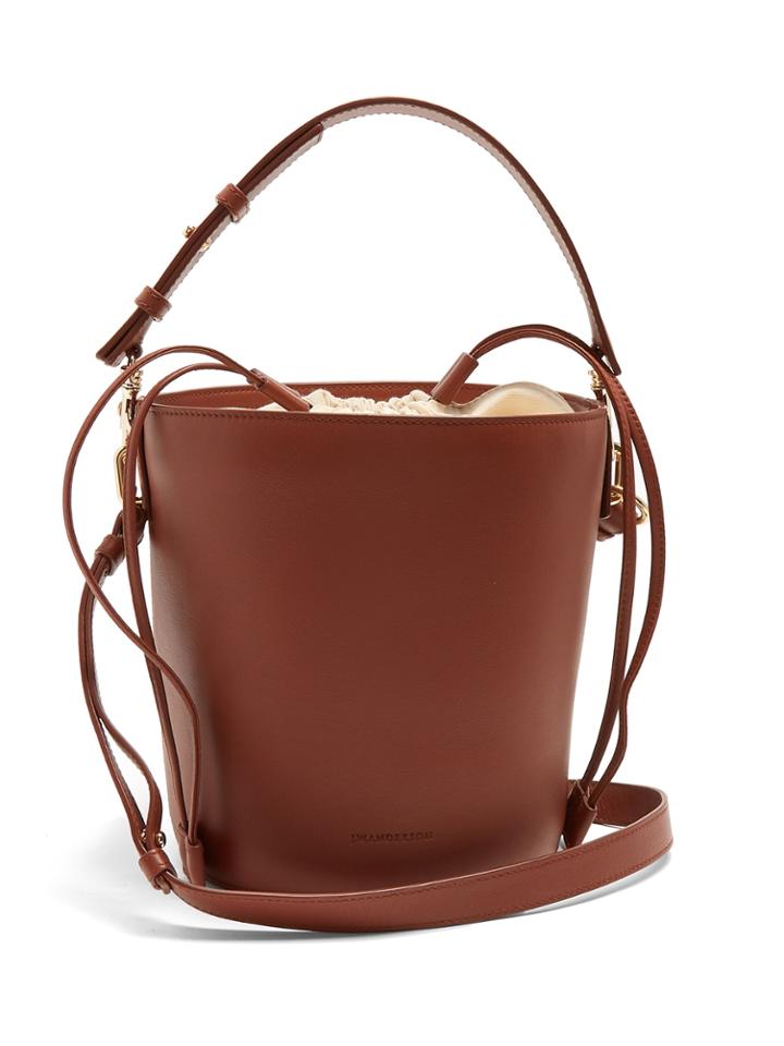 Jw Anderson Bucket Leather And Canvas Tote
