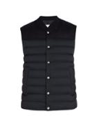 Matchesfashion.com Moncler - Down Quilted Nylon And Wool Gilet - Mens - Navy