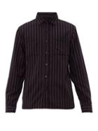 Matchesfashion.com Saturdays Nyc - Nolan Striped Cotton Blend Shirt - Mens - Black
