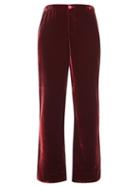 Matchesfashion.com F.r.s - For Restless Sleepers - Etere Velvet Straight Leg Trousers - Womens - Burgundy