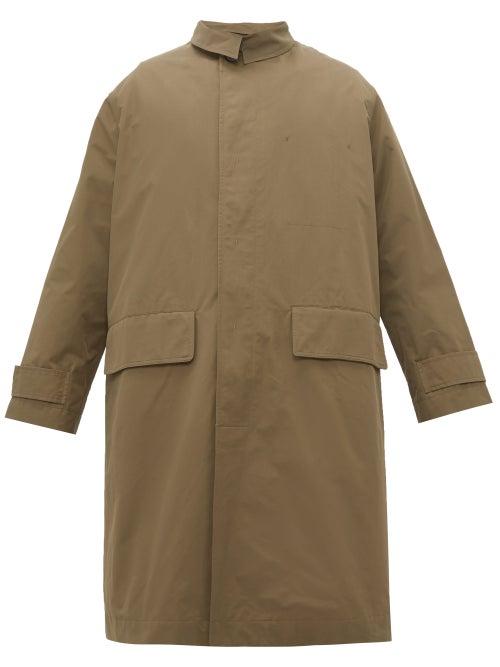 Matchesfashion.com Studio Nicholson - Nymil Cotton Blend Overcoat - Mens - Khaki