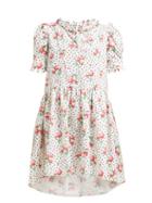 Matchesfashion.com Horror Vacui - Avena Strawberry And Polka Dot Cotton Dress - Womens - White Multi