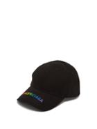 Matchesfashion.com Balenciaga - Logo Embroidered Cotton Baseball Cap - Mens - Black