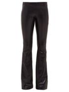 Matchesfashion.com Galvan - Sahara Knitted Lam Flared Trousers - Womens - Navy