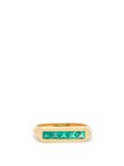 Matchesfashion.com Lizzie Mandler - Emerald & 18kt Gold Ring - Womens - Green Gold