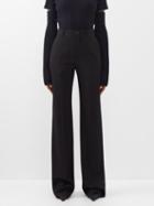 Balenciaga - Garde Pinstriped Wool-blend Trousers - Womens - Black White