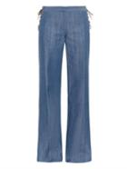 Tibi Sailor Wide-leg Lightweight Denim Trousers