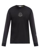 7 Moncler Fragment Hiroshi Fujiwara - Panelled Cotton-jersey Long-sleeved T-shirt - Mens - Black
