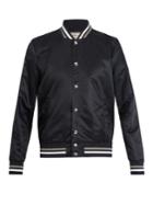 Maison Kitsuné Logo-appliqu Satin Bomber Jacket