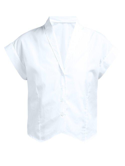 Matchesfashion.com Giuliva Heritage Collection - The Adelaide Cotton Poplin Shirt - Womens - Light Blue