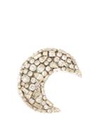 Saint Laurent Moon Crystal-embellished Brooch
