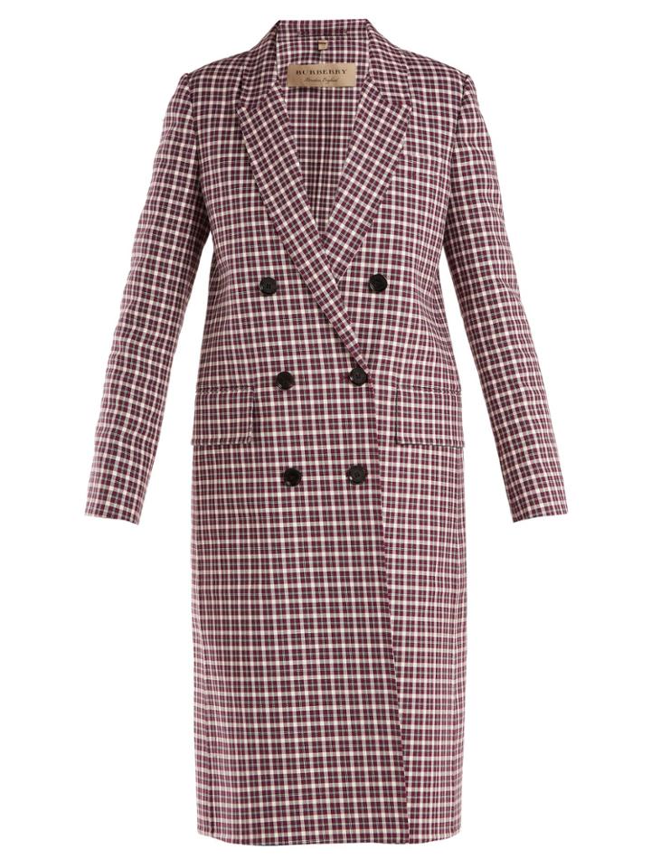Burberry Double Breasted Checked Coat