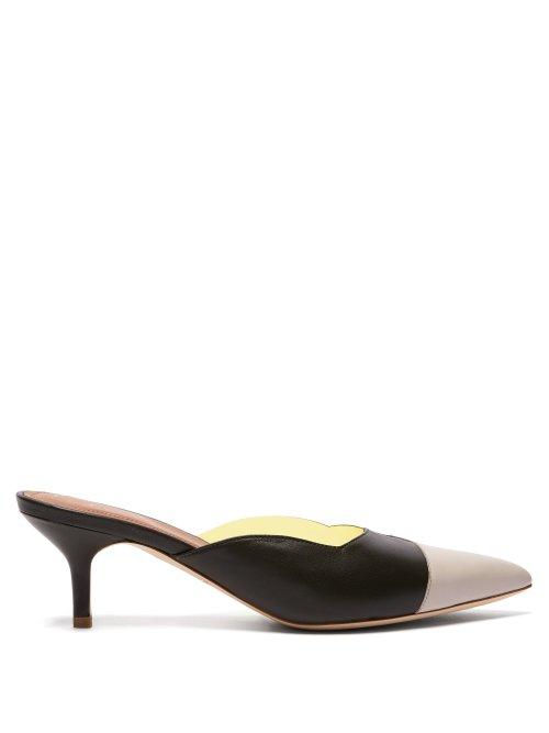 Matchesfashion.com Malone Souliers - Blake Pvc And Leather Mules - Womens - Black White