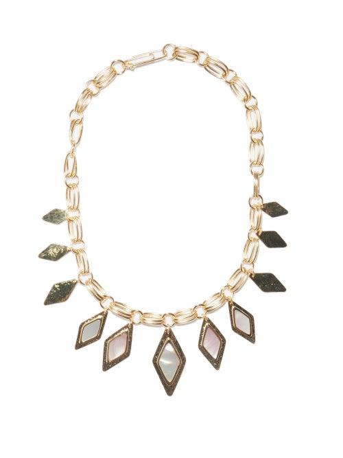 Aurlie Bidermann - Elmire Mother-of-pearl 18kt Gold-plated Necklace - Womens - Gold Multi