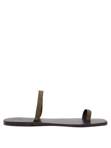 Matchesfashion.com A.emery - Kin Suede Slides - Womens - Khaki
