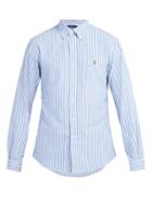 Matchesfashion.com Polo Ralph Lauren - Slim Fit Striped Cotton Oxford Shirt - Mens - Blue Stripe