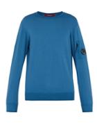 Matchesfashion.com C.p. Company - Lense Patch Cotton Jersey Sweatshirt - Mens - Blue