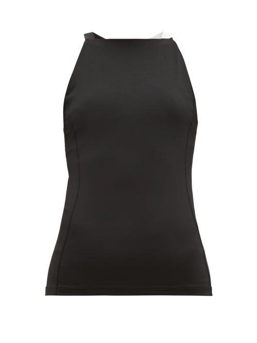 Matchesfashion.com Vaara - Marin Cross Back Tank Top - Womens - Black/white