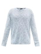 Zegna - Mlange Silk-blend Sweater - Mens - Blue