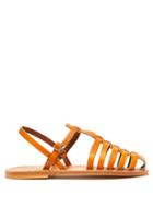 Matchesfashion.com K.jacques - Adrien Caged Leather Slingback Sandals - Womens - Tan