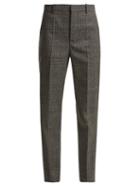 Matchesfashion.com Balenciaga - Prince Of Wales Check Wool Trousers - Womens - Grey Multi