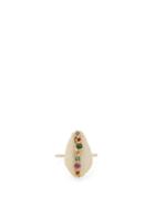 Matchesfashion.com Aron & Hirsch - Hamar 18kt Gold, Sapphire & Shell Ring - Womens - Multi